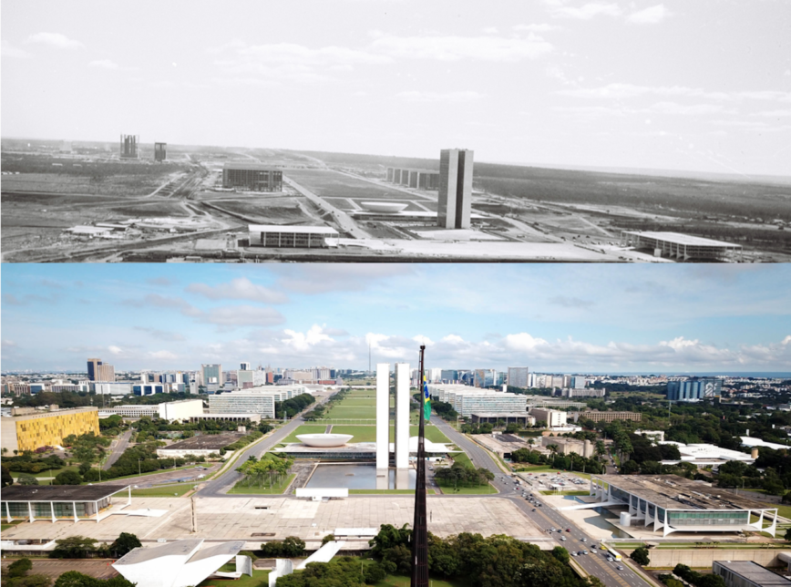 veja fotos de brasília durante a construção e como a capital está agora